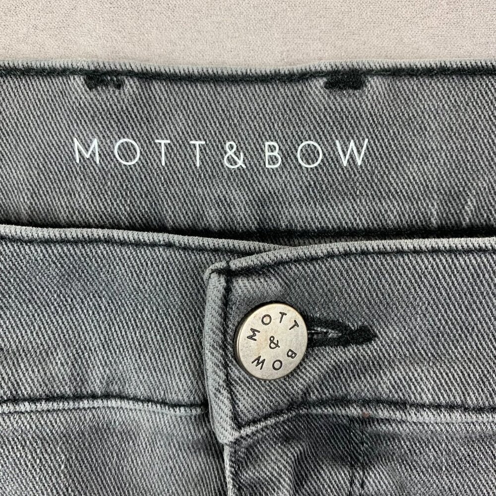 Mott & Bow Mens Pants 40 Gray Slim Stone Jeans Soft Denim Cotton Stretch 40x32 - Picture 4 of 12